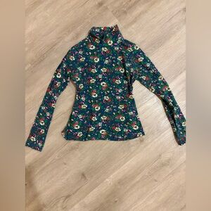 Hailey Printed Long-Sleeve Turtleneck Top by Maeve/Anthropologie